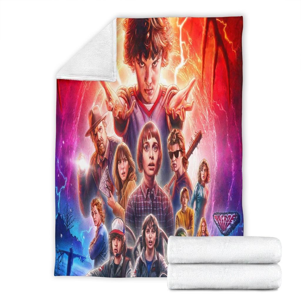 Stranger Things 3 Sherpa Blanket Cozy Blanket Fleece Blanket