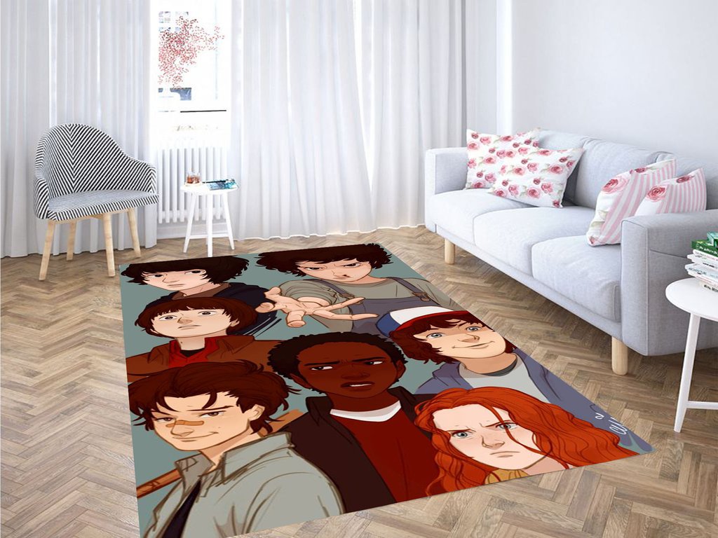 Stranger Things Art Living Room Modern Carpet Rectangle Rug