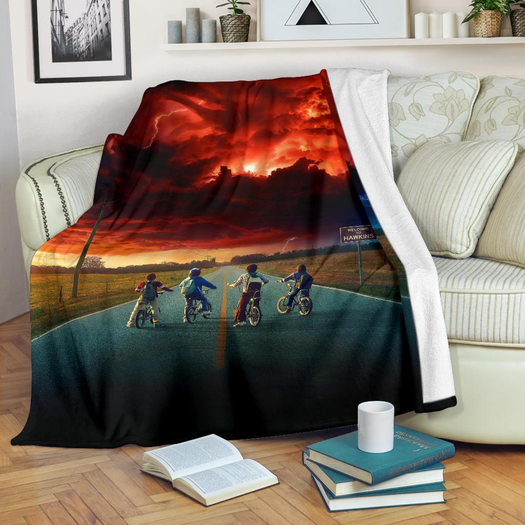 Stranger Things Sherpa Blanket Cozy Blanket Fleece Blanket