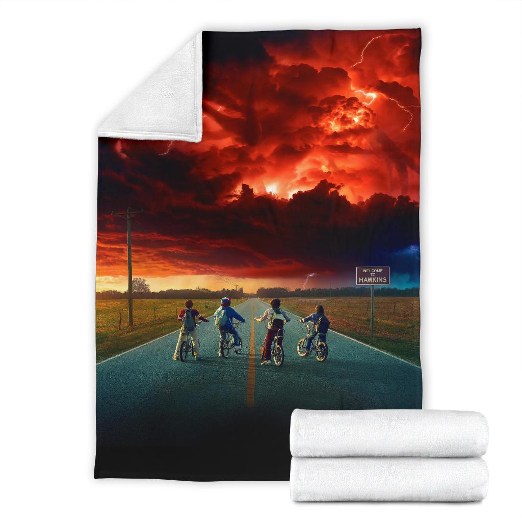 Stranger Things Sherpa Blanket Cozy Blanket Fleece Blanket