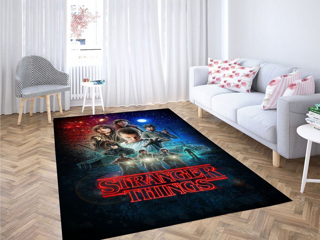 Stranger Things Wallpaper Living Room Modern Carpet Rectangle Rug
