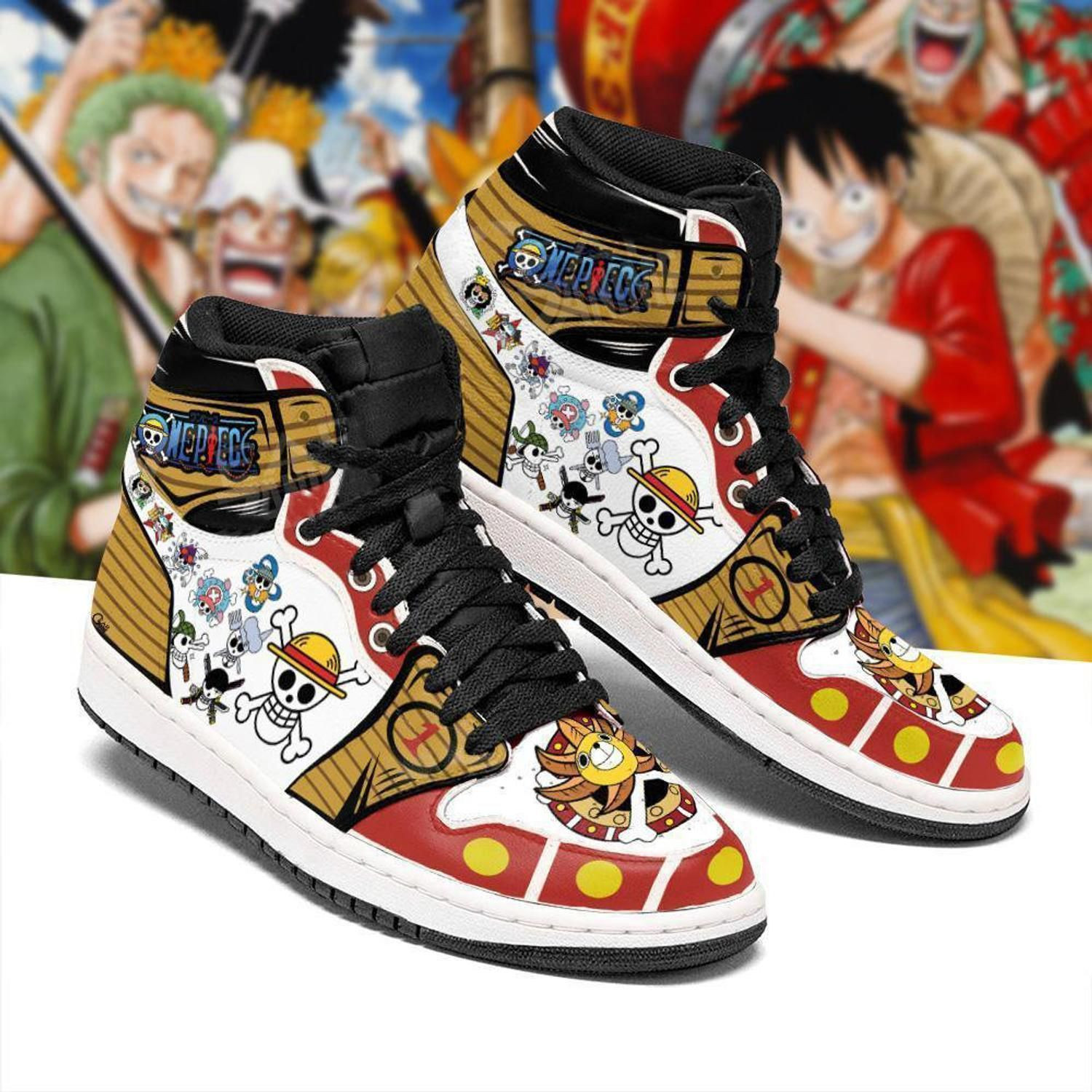 Straw Hat Luffy One Piece 1 High Top Air Jordan Sneaker, Air Jordan Hightop