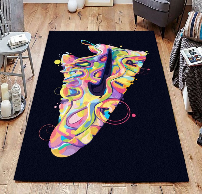 Street Fashion Style Sneaker Shoes Streetwear Area Rectangle Rug