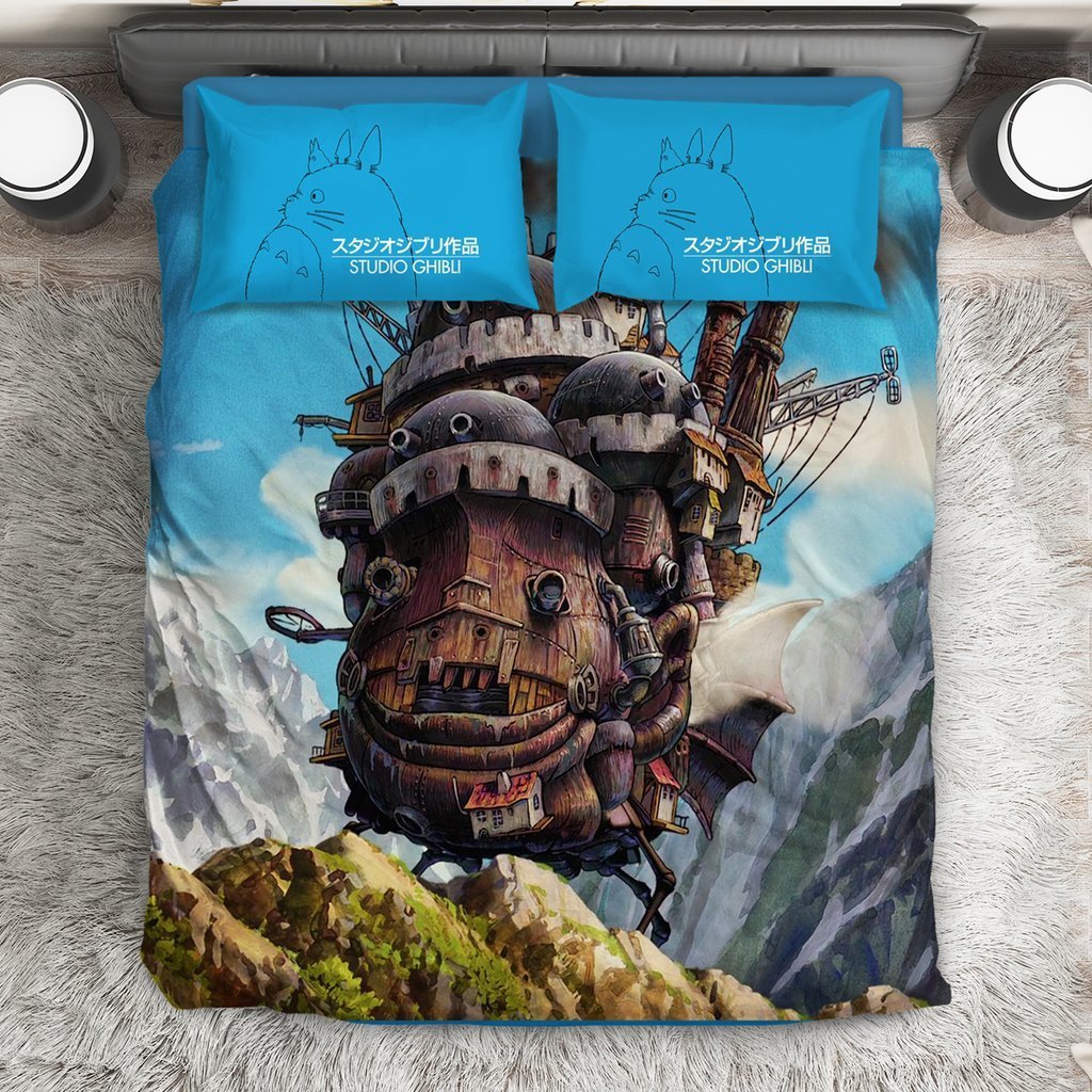 Studio Ghibli Howl’S Moving Castle 3D Customized Duvet Cover Bedding Set