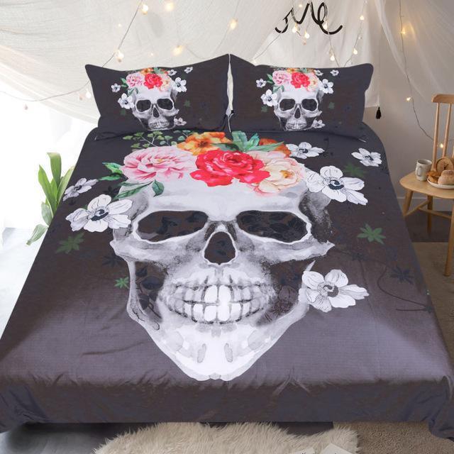 Sugar Kull Floral Art Hop 3D Customized Duvet Cover Bedding Set