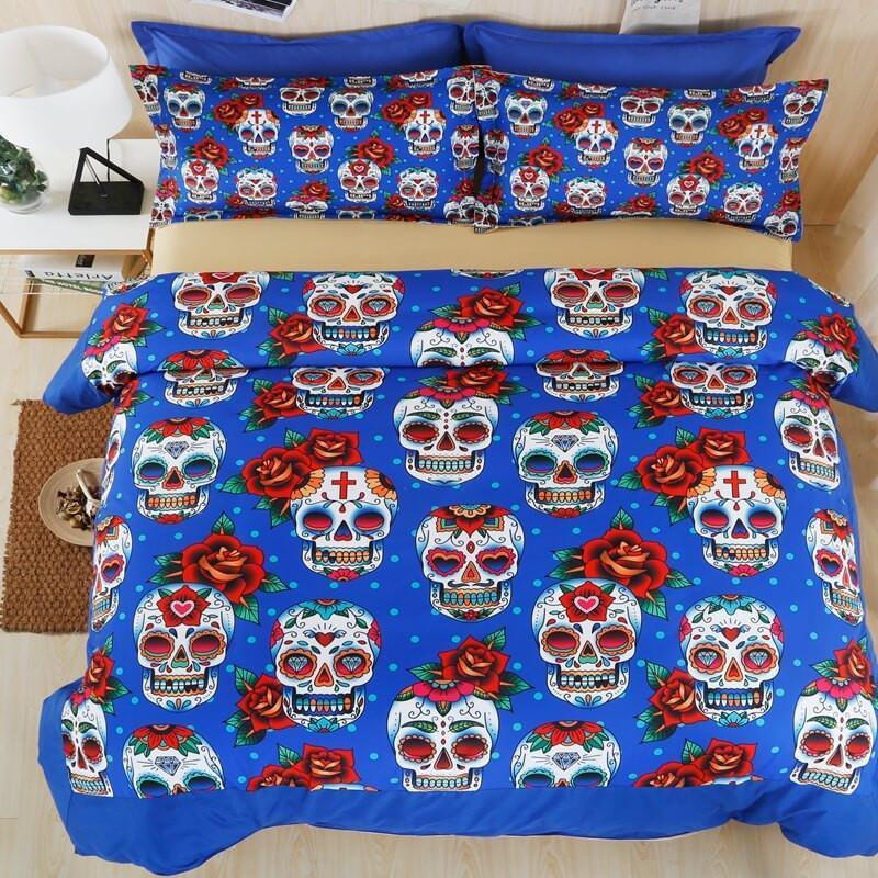 Sugar Skull 3D Customized Duvet Cover Bedding Set