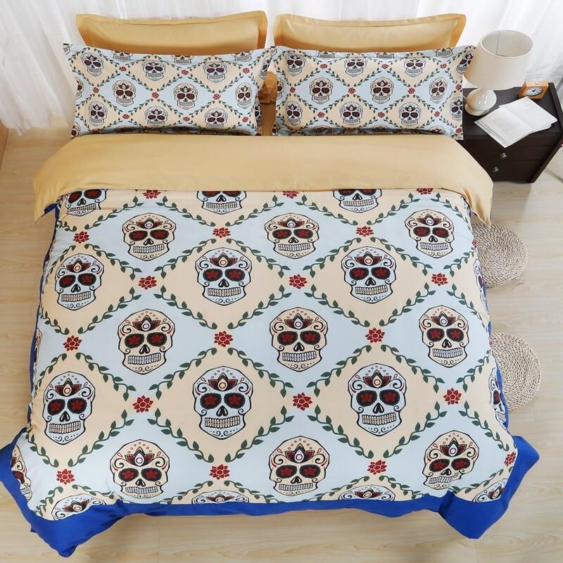 Sugar Skull 3D Customized Duvet Cover Bedding Set