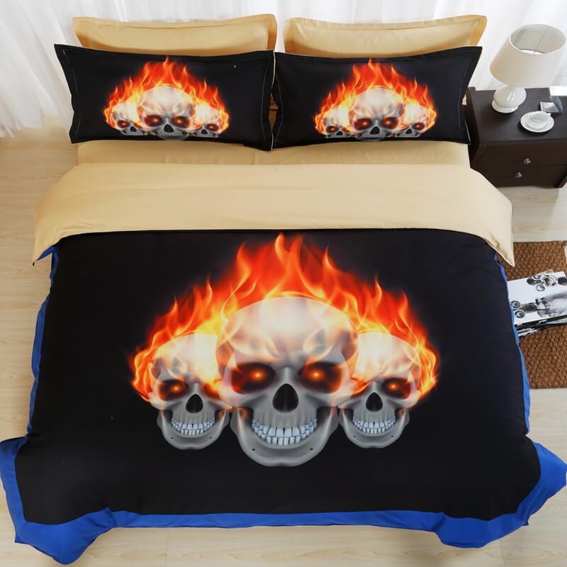 Sugar Skull 3D Customized Duvet Cover Bedding Set