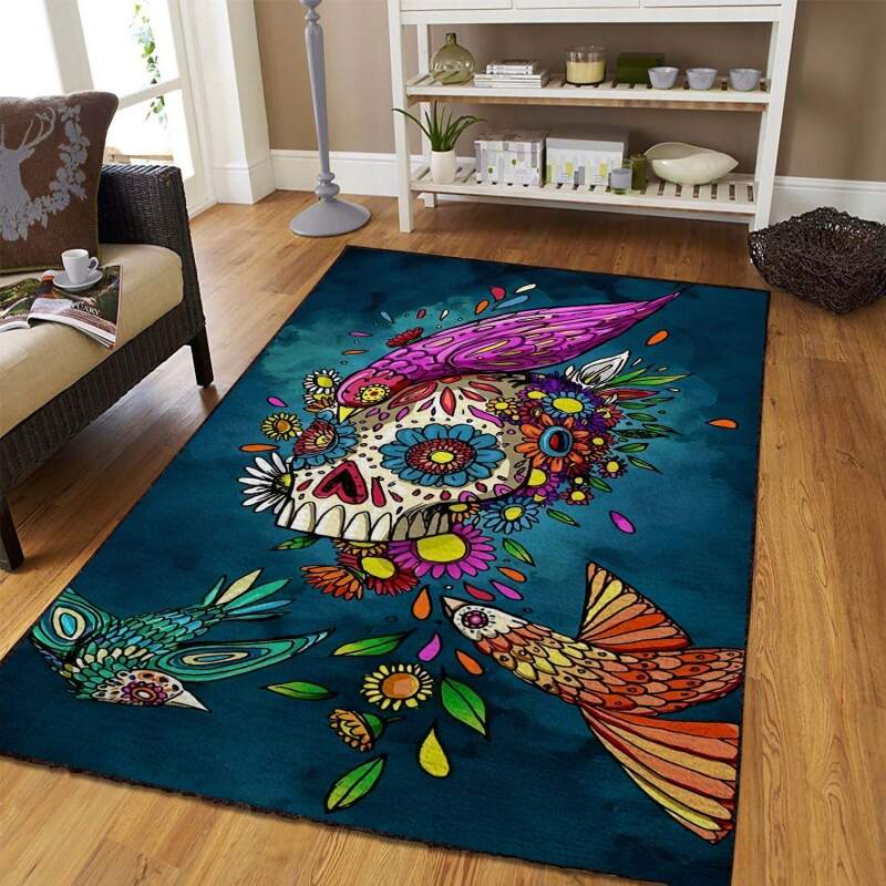 Sugar Skull Rectangle Rug