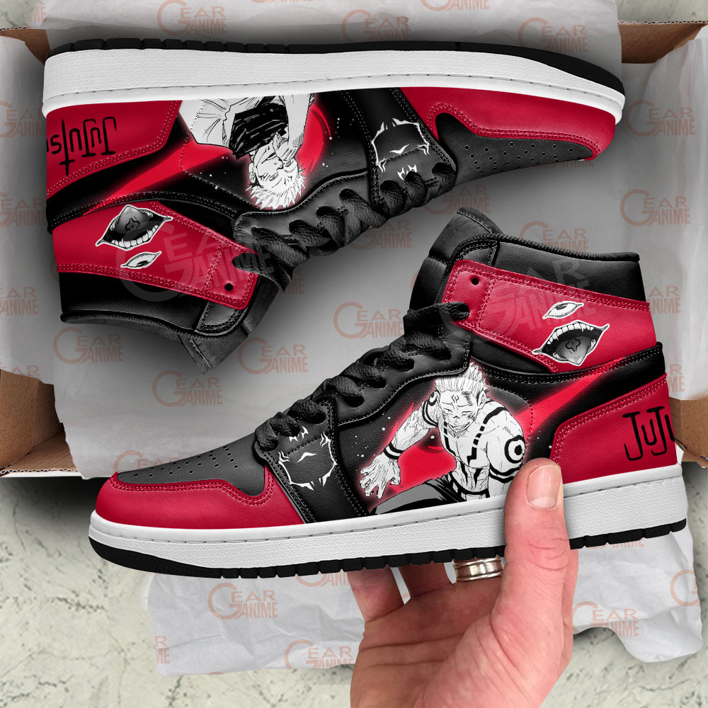 Sukuna JD1s Sneakers Jujutsu Kaisen Anime Shoes, Air Jordan Hightop