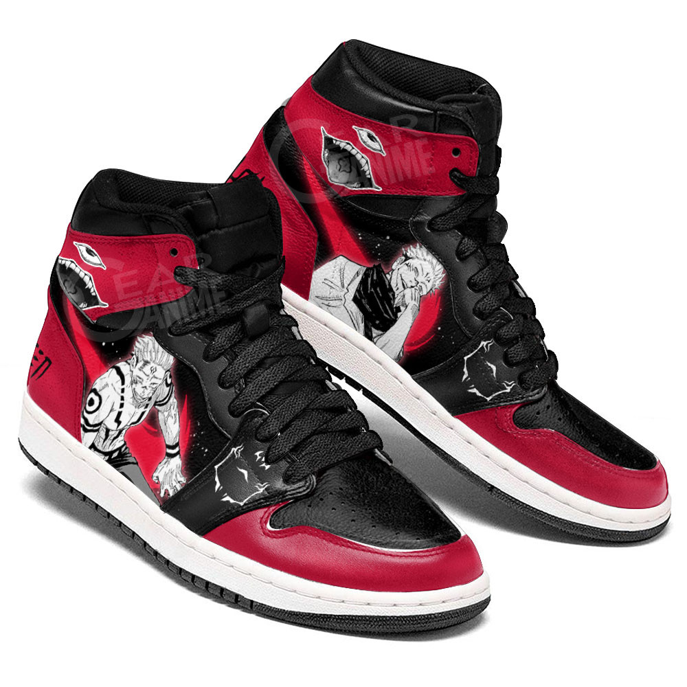 Sukuna JD1s Sneakers Jujutsu Kaisen Anime Shoes, Air Jordan Hightop