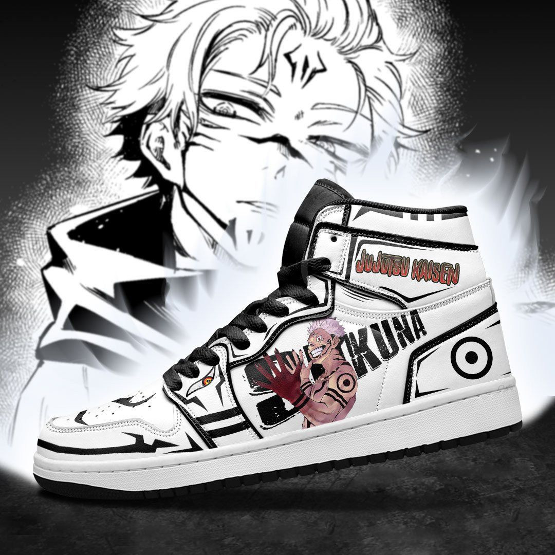 Sukuna Jujutsu Kaisen Anime 1 High Top Air Jordan Sneaker, Air Jordan Hightop