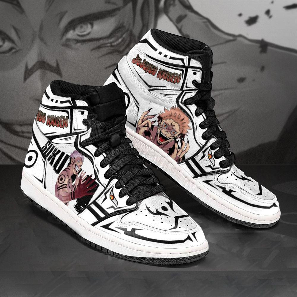 Sukuna Jujutsu Kaisen Anime 1 High Top Air Jordan Sneaker, Air Jordan Hightop