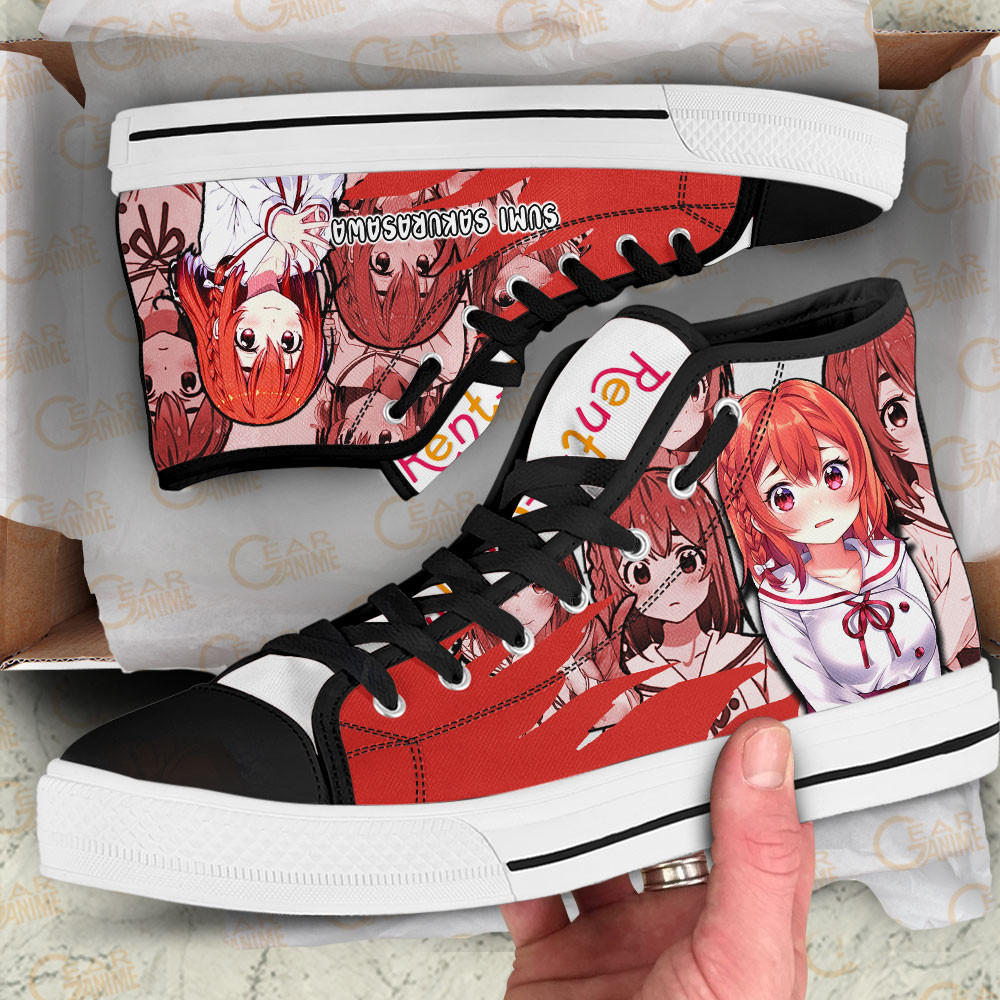 Sumi Sakurasawa High Top Shoes Custom Rent A Girlfriend Anime Sneakers