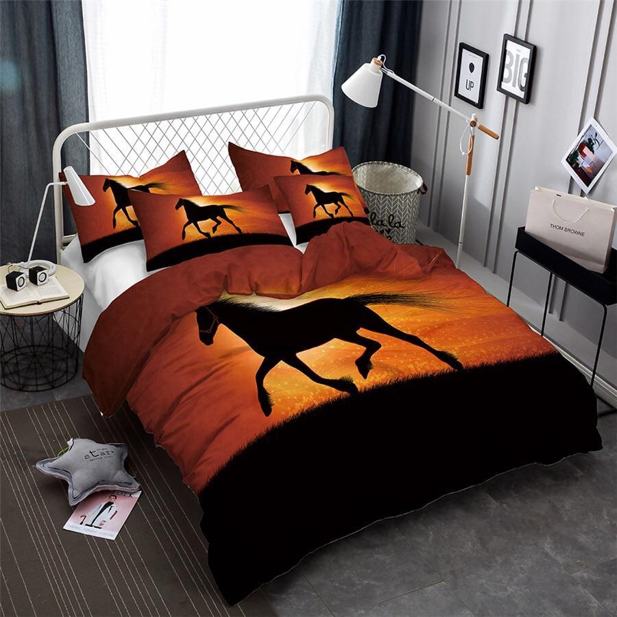 Sun Horse 3D Customized Duvet Cover Bedding Set