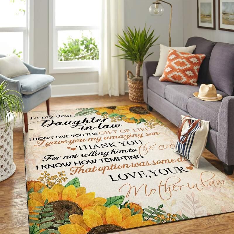 Sunflower Family Quilt Mk Carpet Area Rectangle Rug
