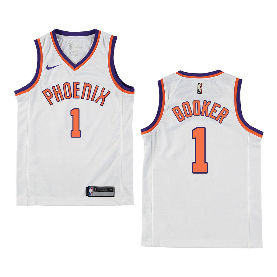 Suns Youth Devin Booker #1 Classic White Jersey