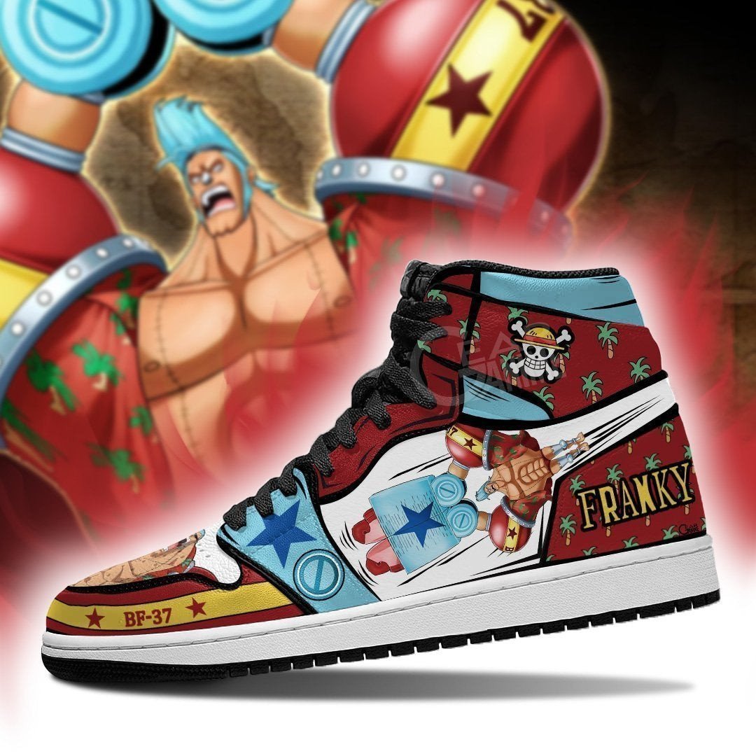 Super Franky JD1s Sneakers Anime One Piece Shoes, Air Jordan Hightop