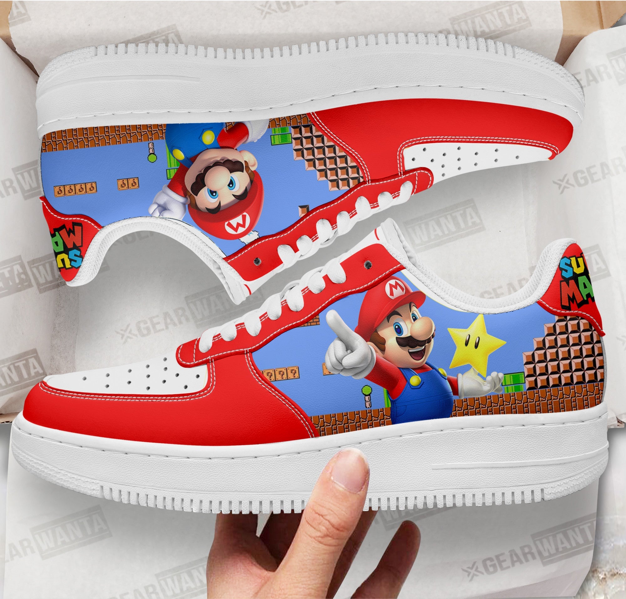 Super Mario Air Sneakers Custom For Gamer Shoes