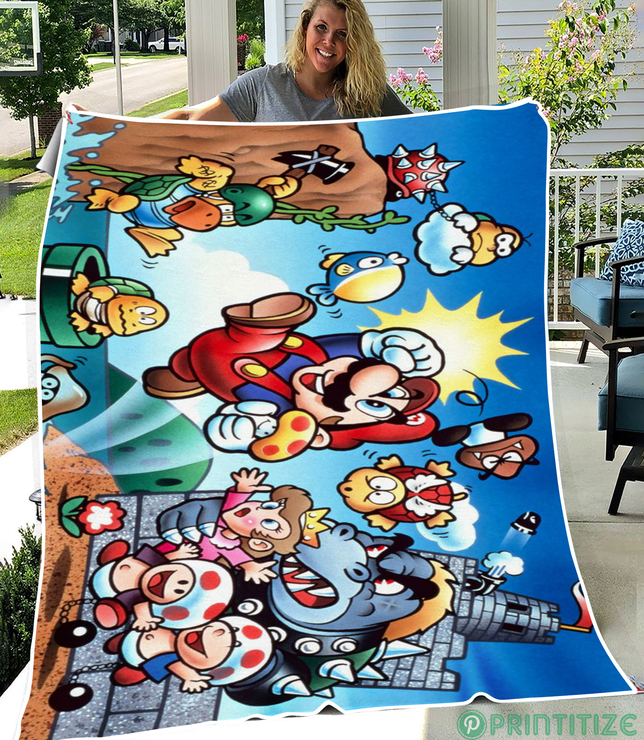 Super Mario Bros Classic Fleece Blanket