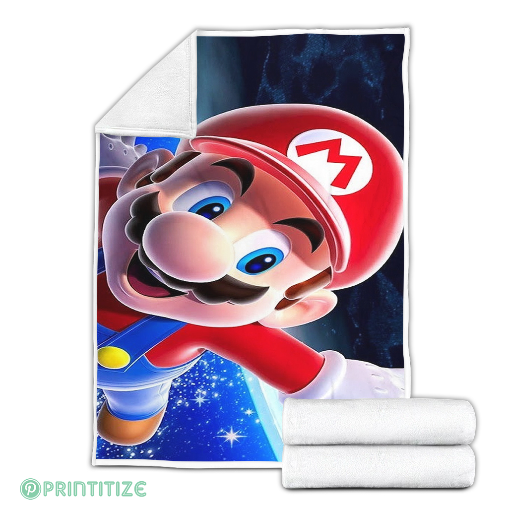 Super Mario Bros Galaxy Fleece Blanket