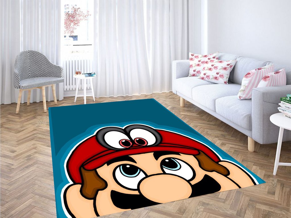 Super Mario Close Up Living Room Modern Carpet Rectangle Rug