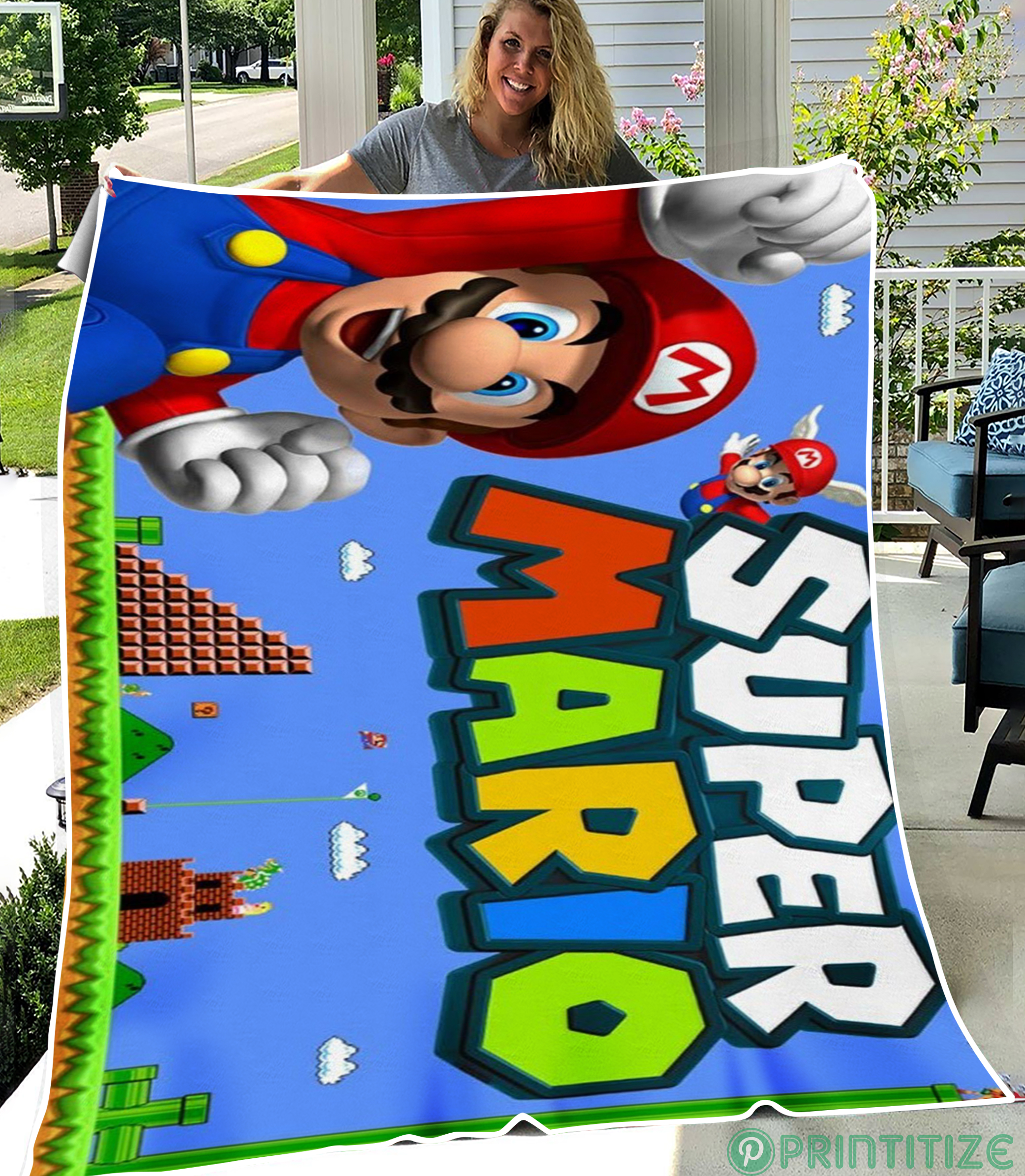Super Mario Gameplay Fleece Blanket