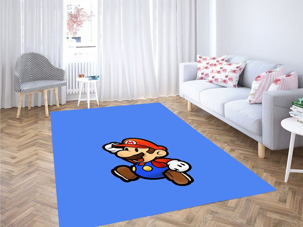 Super Mario Run Living Room Modern Carpet Rectangle Rug