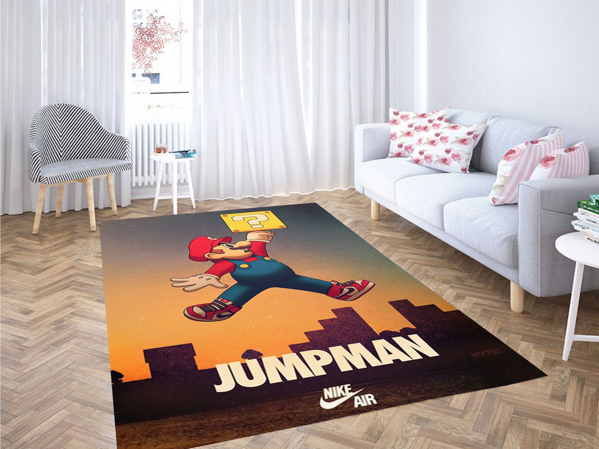 Super Mario Wallpaper Carpet Rectangle Rug