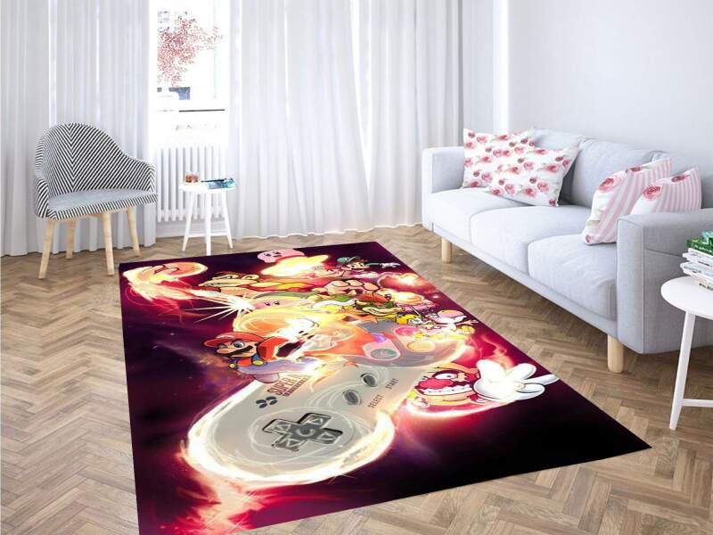 Super Nintendo Wallpaper Carpet Rectangle Rug
