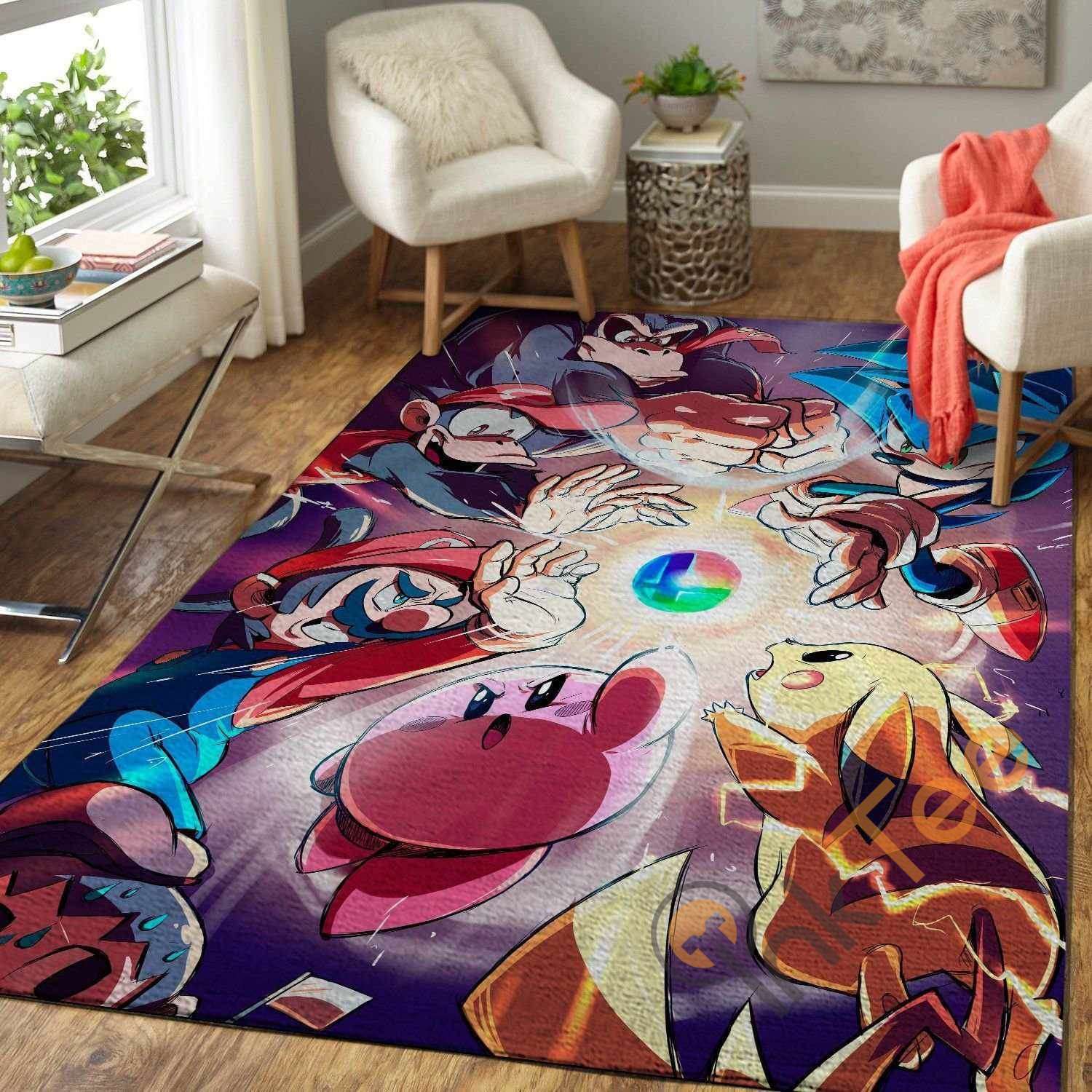 Super Smash Bros. Ultimate Area Rectangle Rug