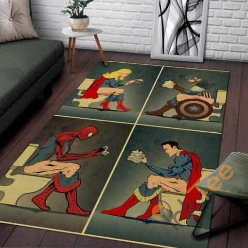 Superhero Area Rectangle Rug