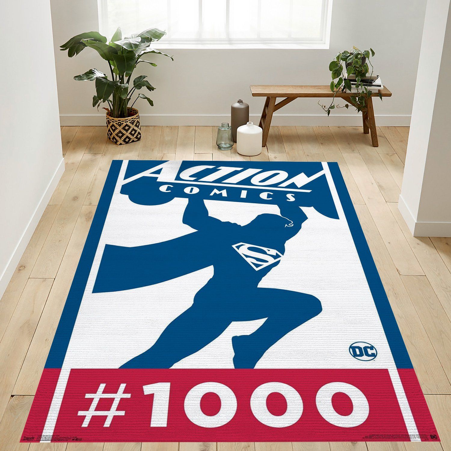 Superman Action Comics Rectangle Rug – Custom Size And Printing