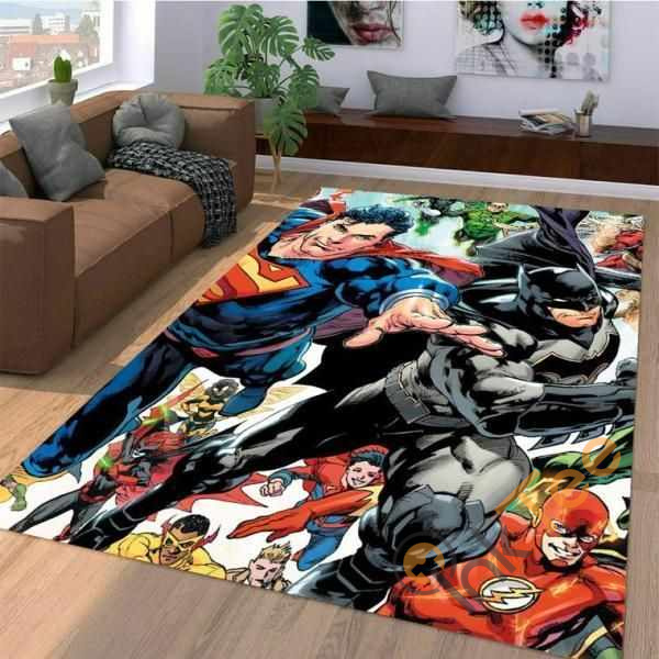 Superman Batman Area Rectangle Rug