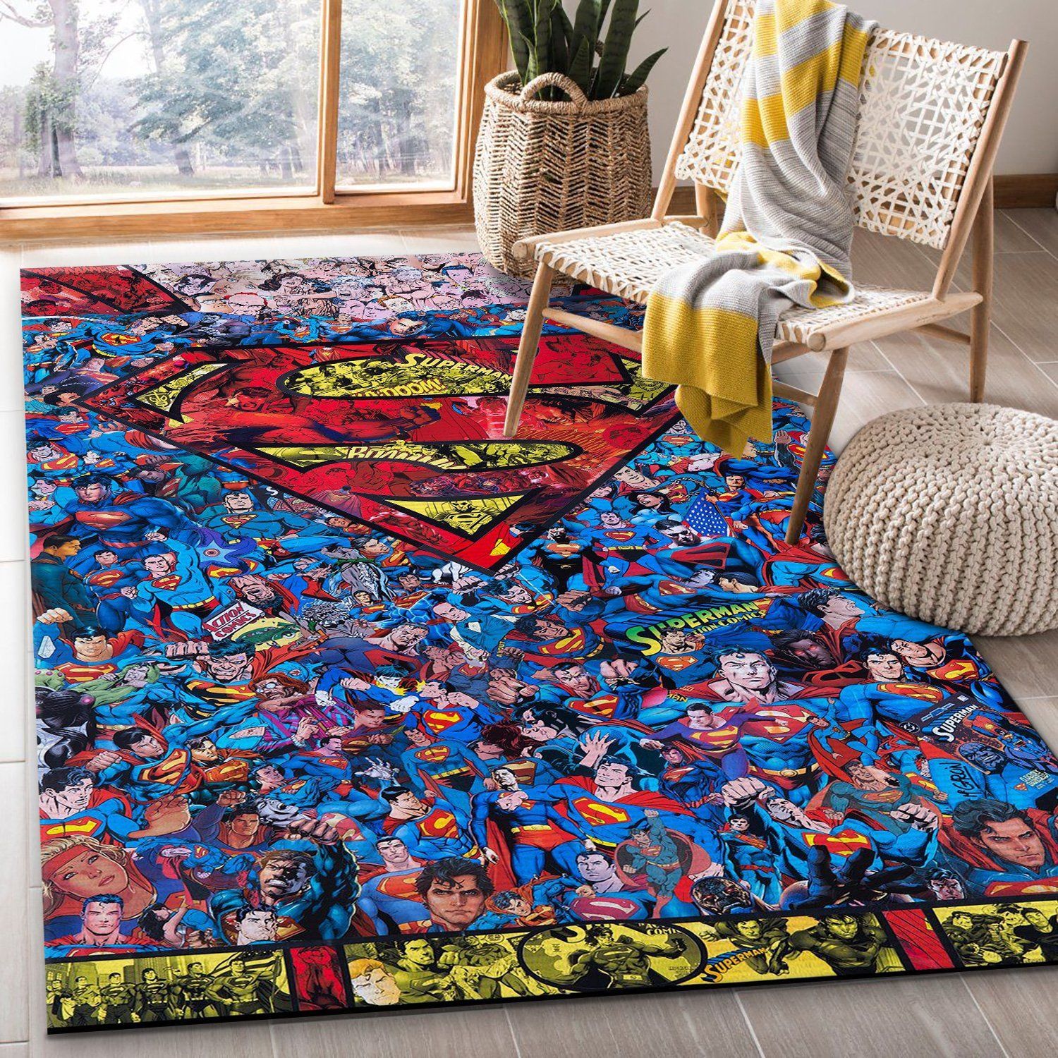 SuperMan DC Movies Rectangle Rug – Custom Size And Printing