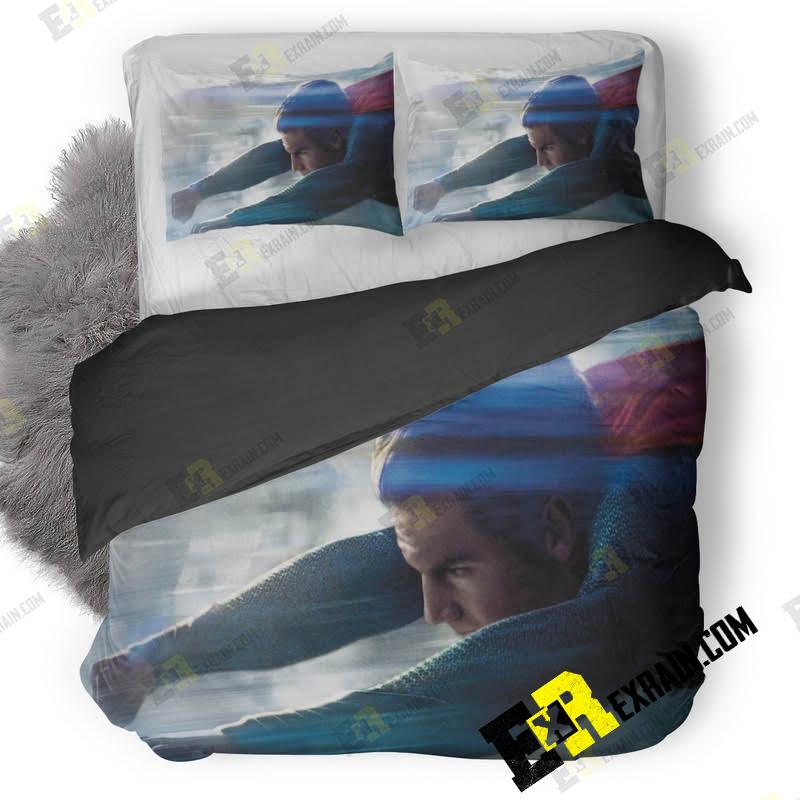 Superman Man Of Steel Flying 3D Customized Duvet Cover Bedding Set