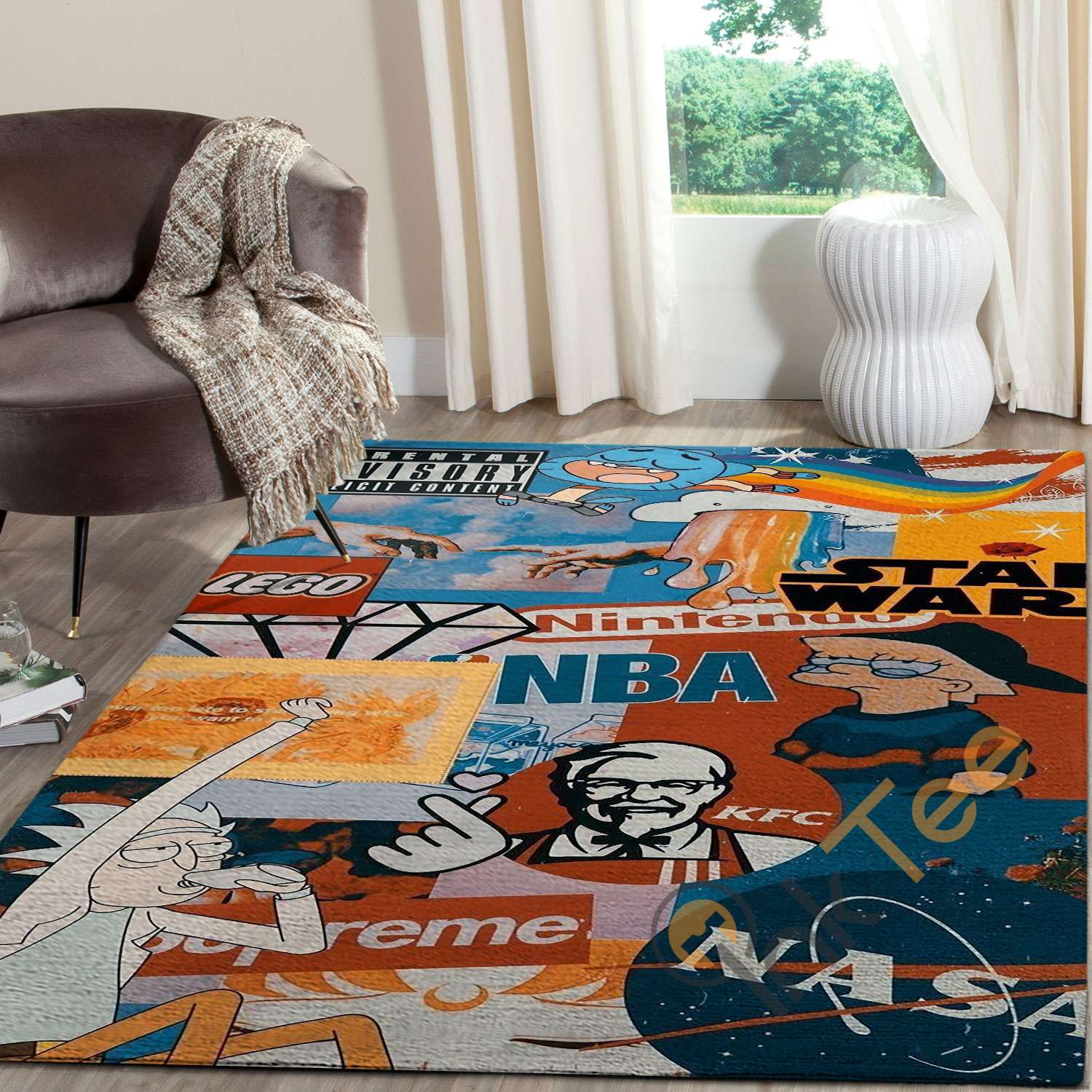 Supreme X Nba Star Wars Rectangle Rug