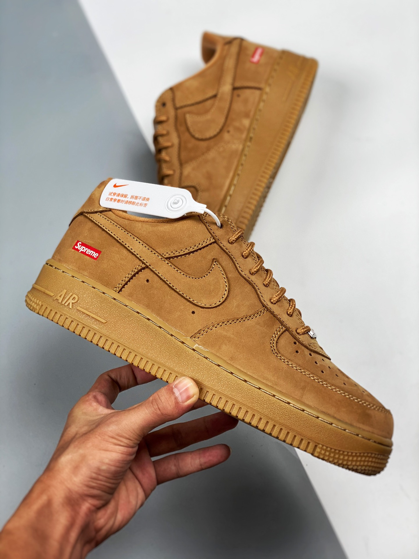 Supreme x Nike Air Force 1 Low “Flax” For Sale