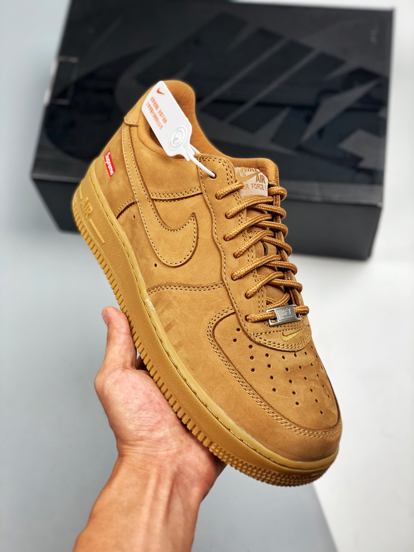 Supreme x Nike Air Force 1 Low “Flax” For Sale