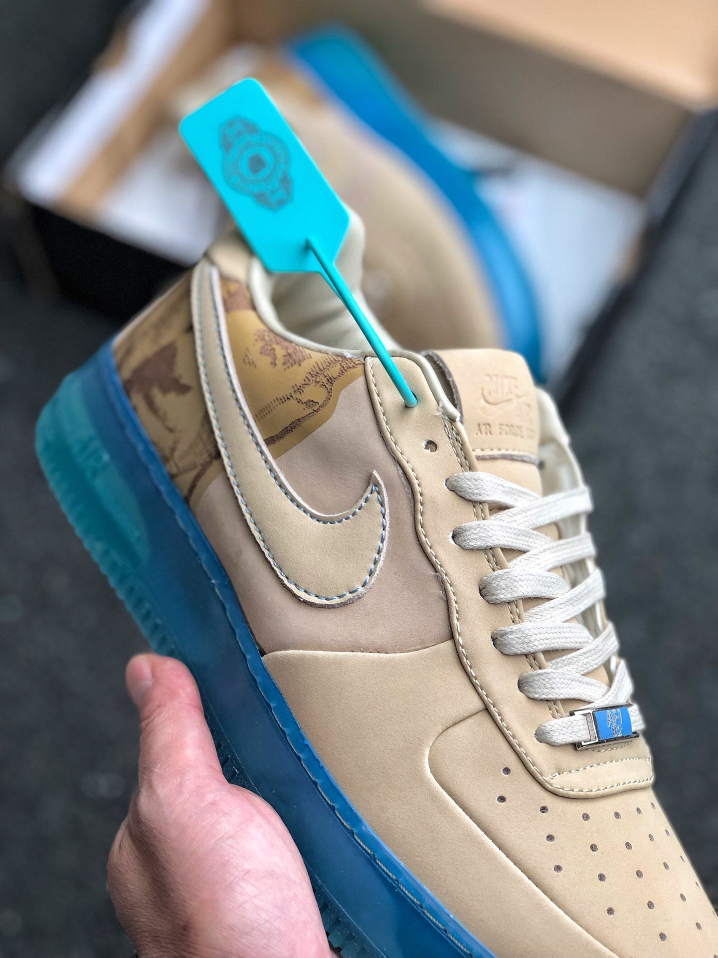 Supreme x Nike Air Force 1 Low ’07 Kobe Linen University Blue For Sale