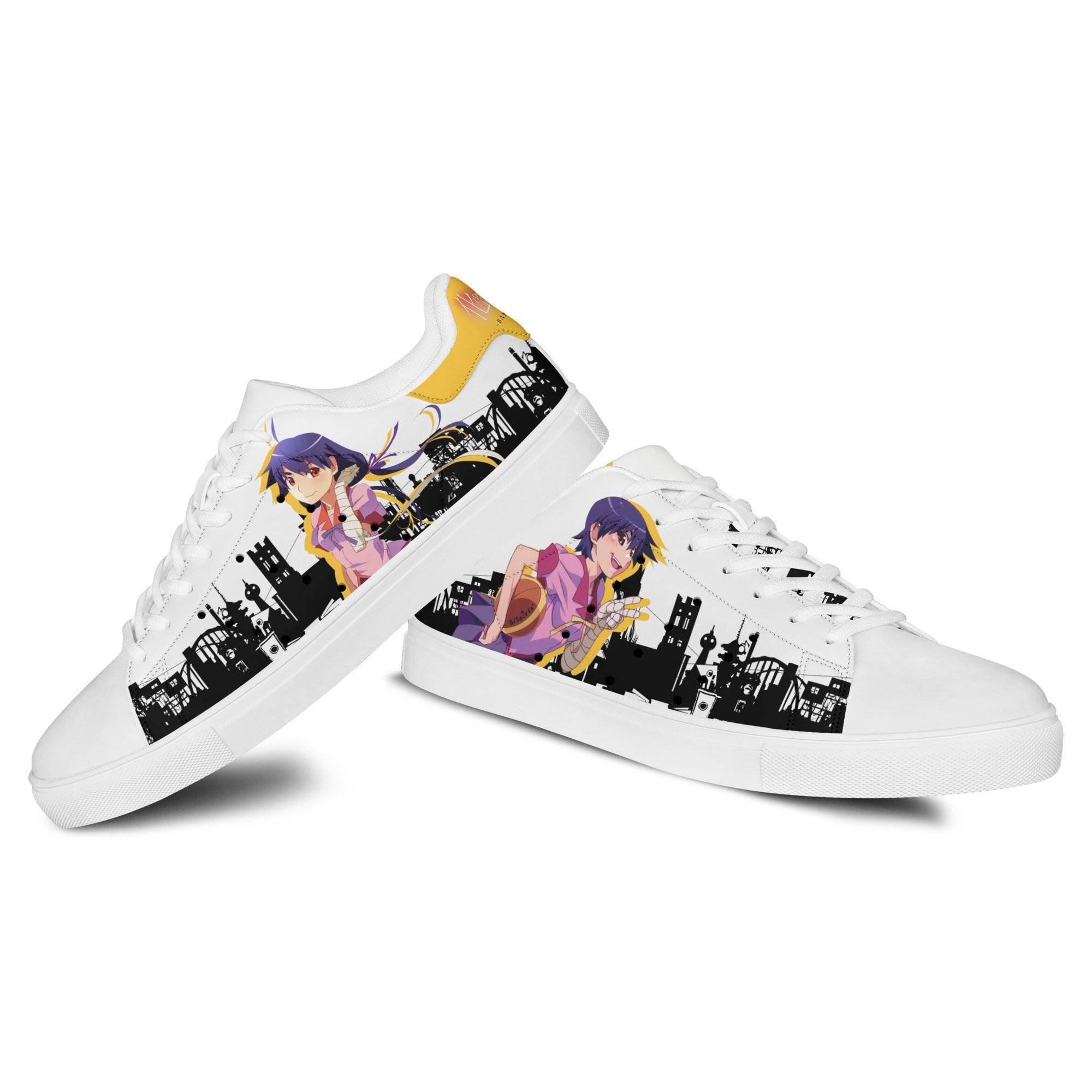 Suruga Kanbaru Skate Sneakers Custom Anime Bakemonogatari Shoes