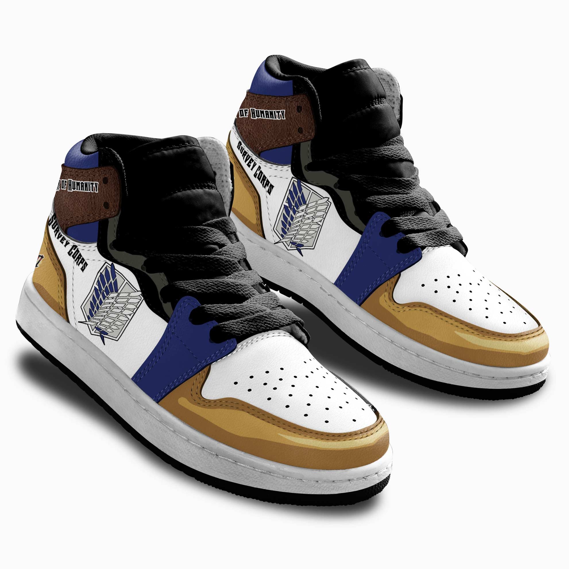 Survey Corps Kids Sneakers Custom Attack On Titan Anime Shoes For Kids