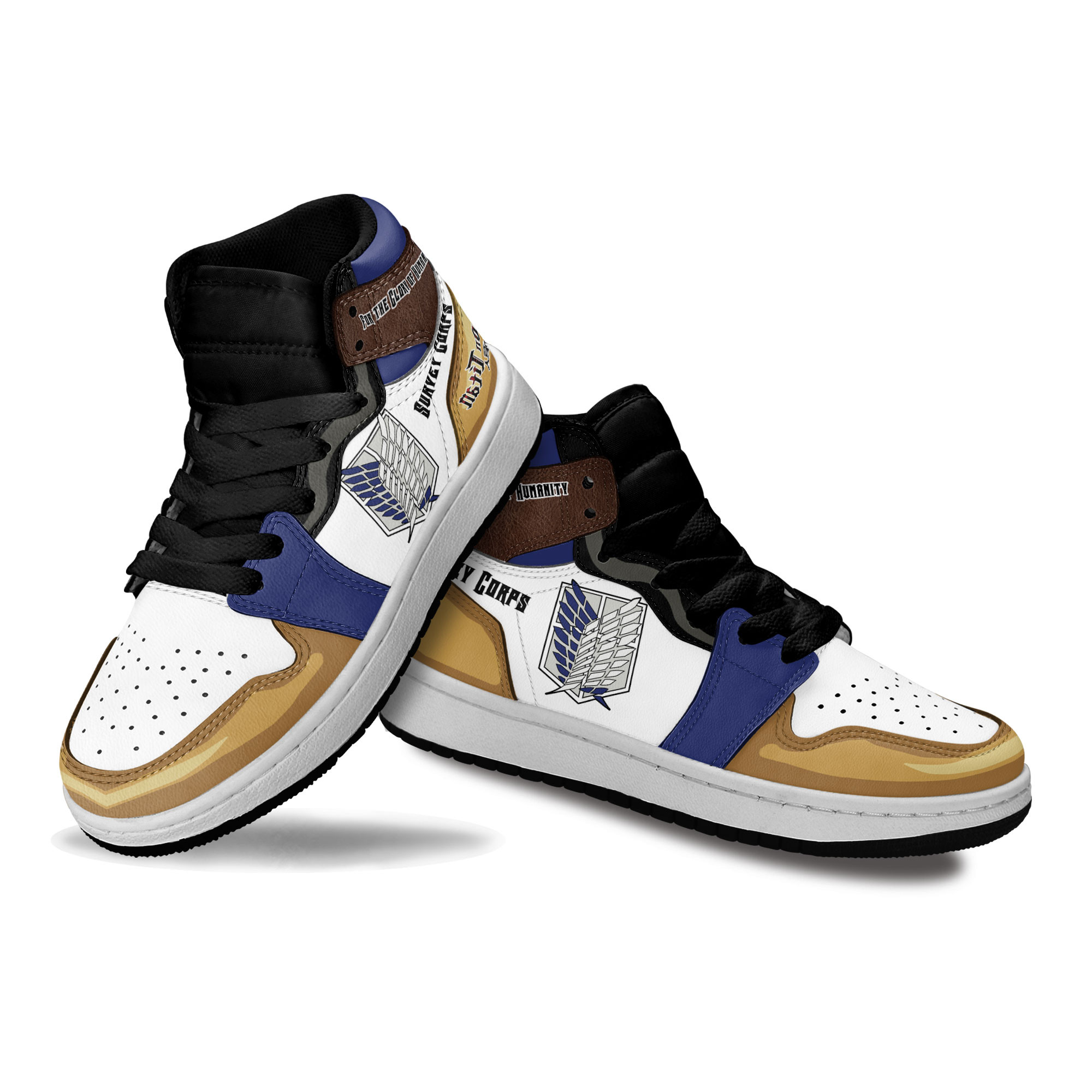 Survey Corps Kids Sneakers Custom Attack On Titan Anime Shoes For Kids