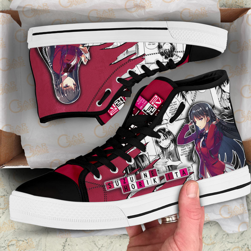 Suzune Horikita High Top Shoes Classroom of the Elite Anime Sneakers