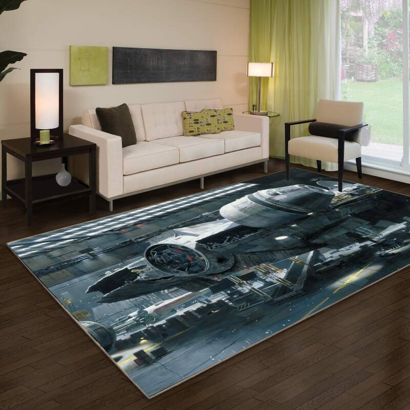 Sw Millennium Falcon Area Rectangle Rug