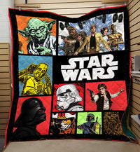Sw Sw Dvader Trooper C-3po Characters Fleece Blanket