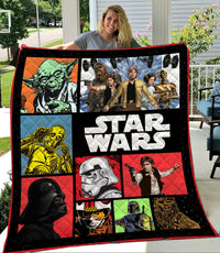 Sw Sw Dvader Trooper C-3po Characters Fleece Blanket