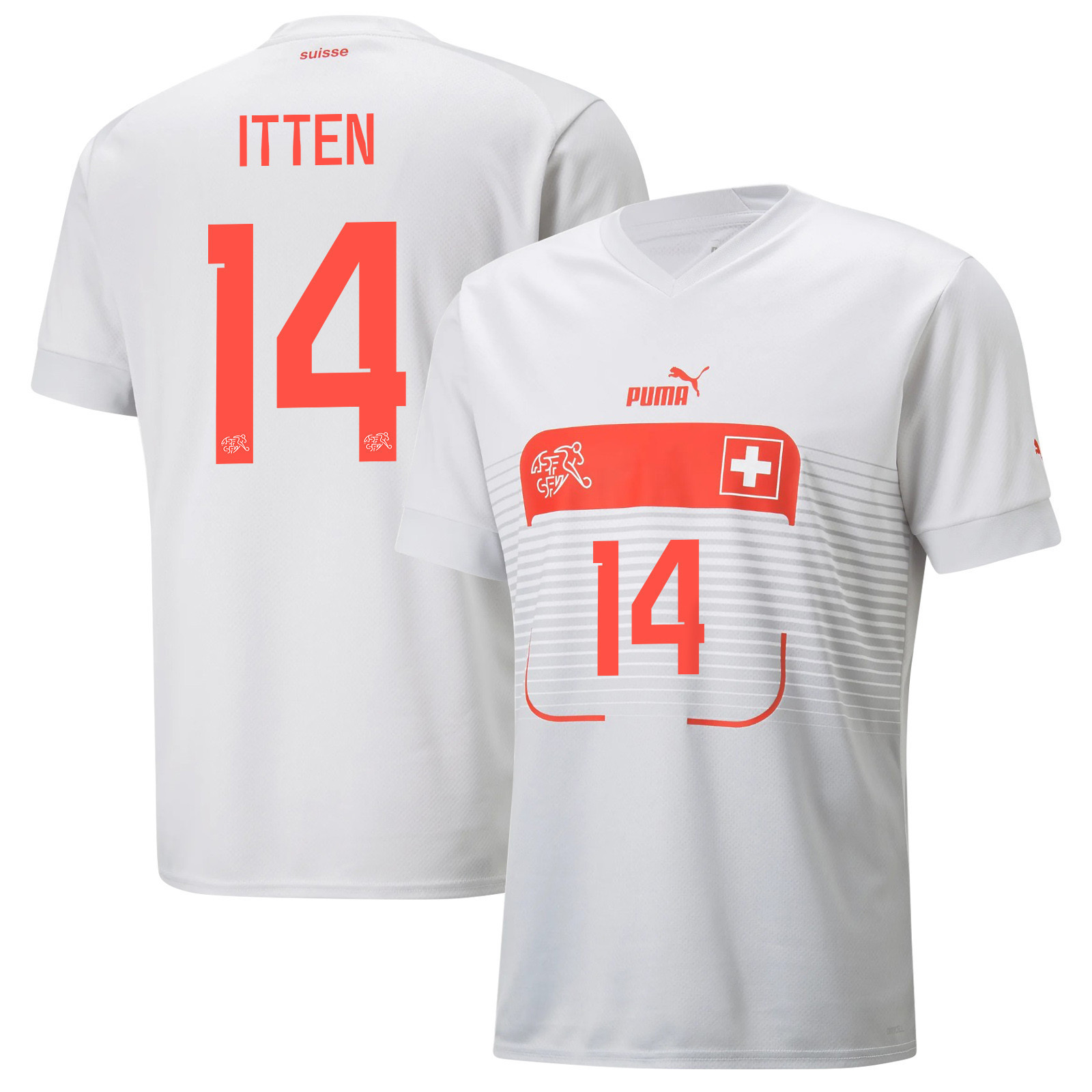 Switzerland National Team 2022-23 Qatar World Cup Away Men Soccer Jersey – Cedric Itten 14