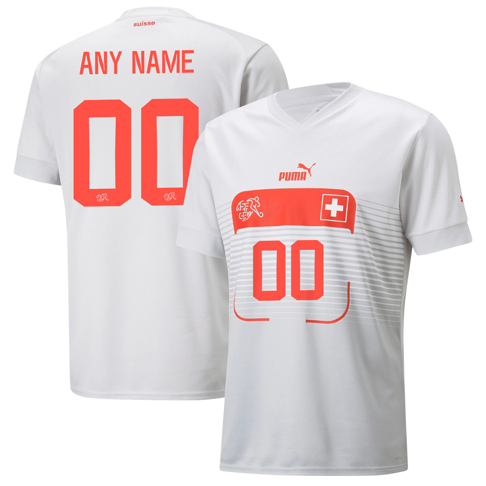 Switzerland National Team 2022-23 Qatar World Cup Away Men Soccer Jersey – Custom 00