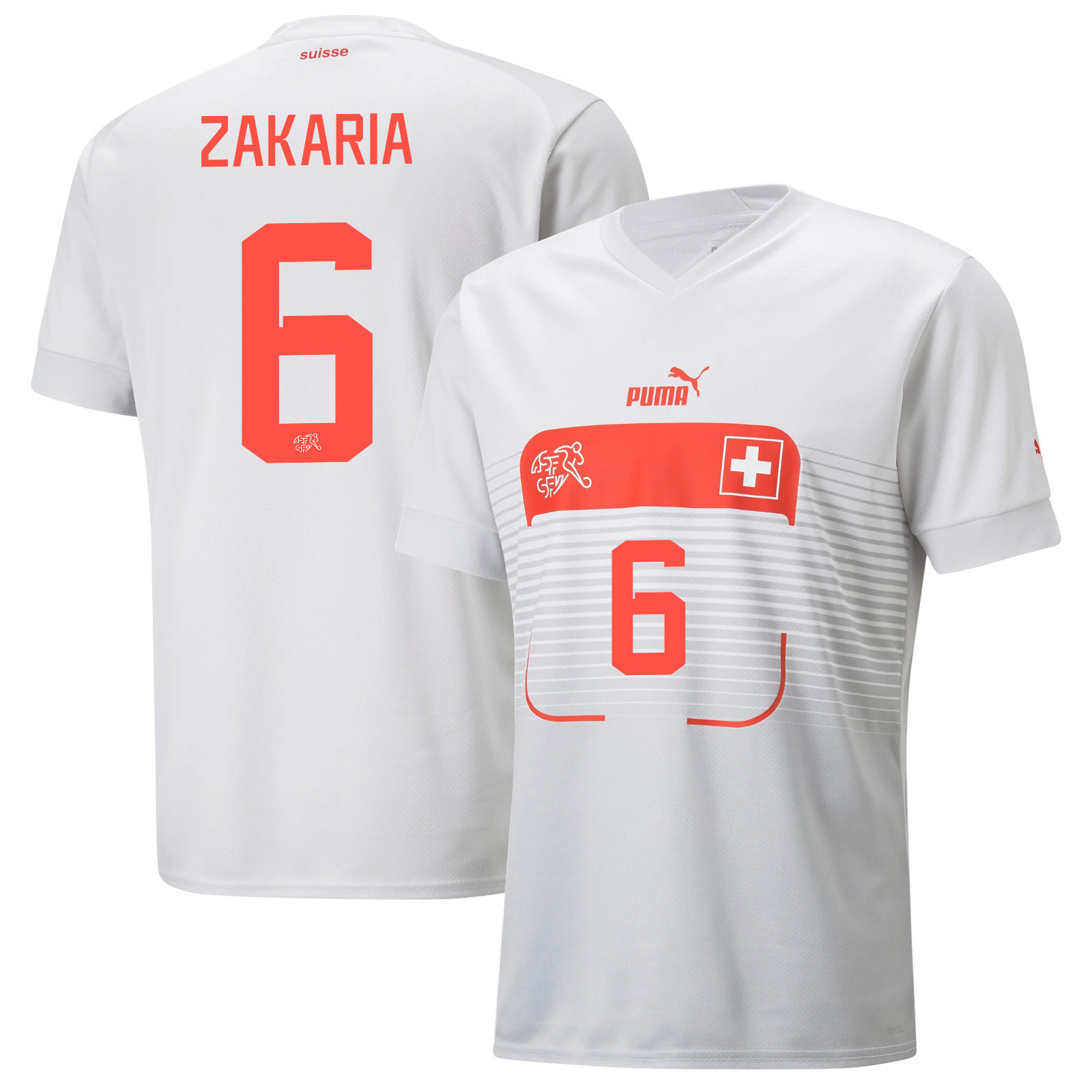 Switzerland National Team 2022-23 Qatar World Cup Away Men Soccer Jersey – Denis Zakaria 6